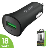 Cellet - Ultra Compact 18Watt 3.0 Quick Charge USB Car Charger - Black