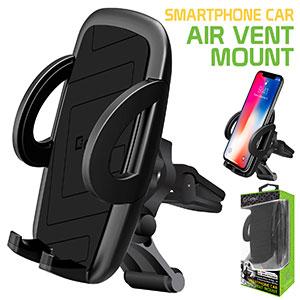Premium Air Vent Smartphone Car Mount with 360 Degree Rotation, Vent Support and Tightening Knob for iPhone XS Max, XR & Galaxy Note 9 and more