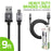 Premium Braided & Metallic Housing 9 Ft. Micro USB Charging