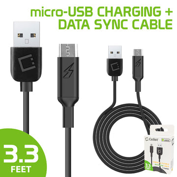 Micro-USB Charging Cable, Micro USB Charger Cord Compatible for Sony PS4 DualShock 4 Samsung Galaxy Motorola LG (3.3-Feet)