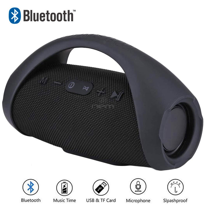 Booms Box Mini Bluetooth Speaker Splash Proof BTSP-E10 Black