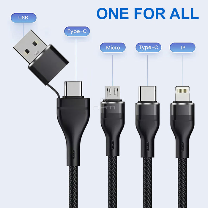 3IN1 USB  5FT DATA CABLE 20W DC19 Black