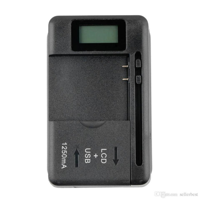 Universal Battery Charger LCD Indicator Screen USB-Port 800mA Output for Cell Phones