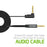 Cellet- 5 Foot (1.5 meter) Premium Flat Wire 3.5mm to 3.5mm Right Angle Pin Auxiliary Audio Cable