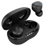 Cellet - Wireless Earbuds, Premium In-Ear Wireless Earbuds with Charging case, Voice Notifications and Built-in Microphone and Type C USB charging cable Compatible to Wireless Enabled Devices - Black