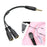 Gold Plated 3.5mm Female to Dual 3.5mm Male Audio Mic Y Splitter Adapter Cable