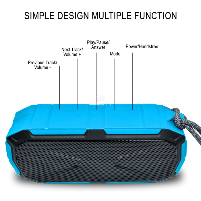 Water Resistant Bluetooth Speaker BTSP-WPS2 Blue