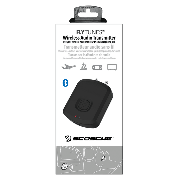 Scosche - FlyTunes Bluetooth Wireless Audio Adapter - Black