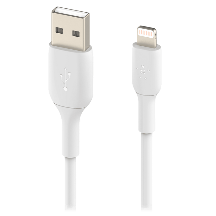 Belkin - Boost Up Charge USB A to Apple Lightning Cable 3ft - White