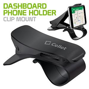 Dashboard Phone Holder, Clip Mount for Apple iPhone X, 8, 8 Plus, Samsung Galaxy Note 8, Samsung Galaxy S8, S8 Plus and More – by Cellet