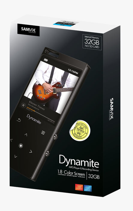 SAMVIX DYNAMITE Sport Kosher MP3 Player 32GB No SD Slot - Kosher Certified