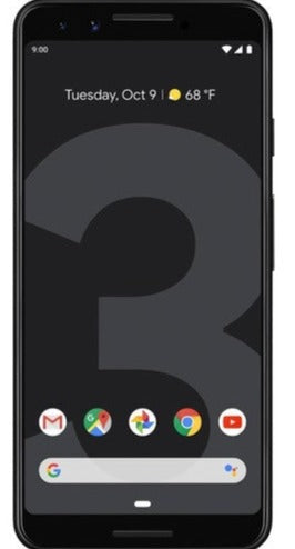 Google - Pixel 3 with 64GB Memory Kosher Smartphone (Unlocked) - Just Black
