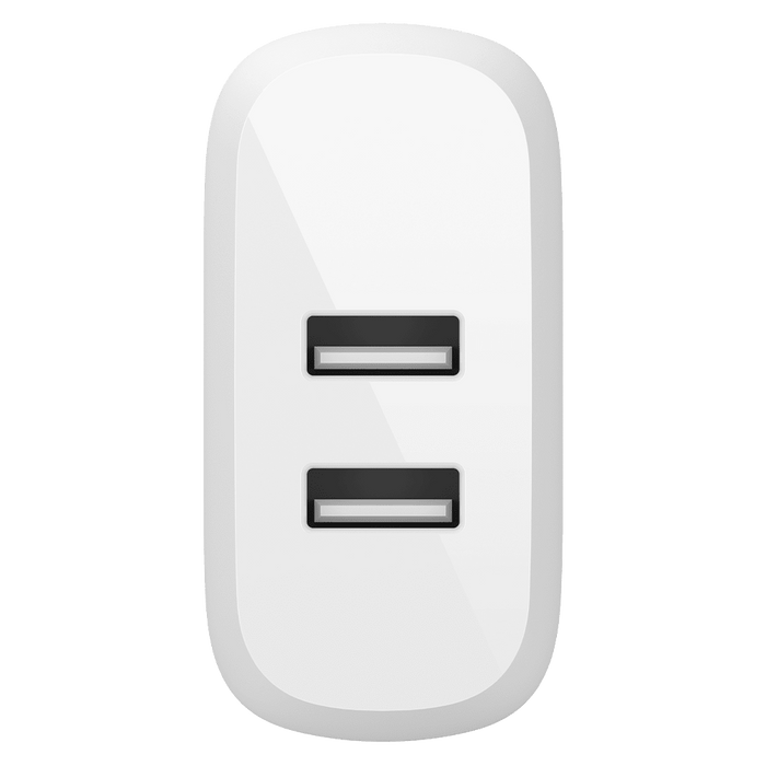 Belkin - Dual Port USB A 24W Wall Charger - White