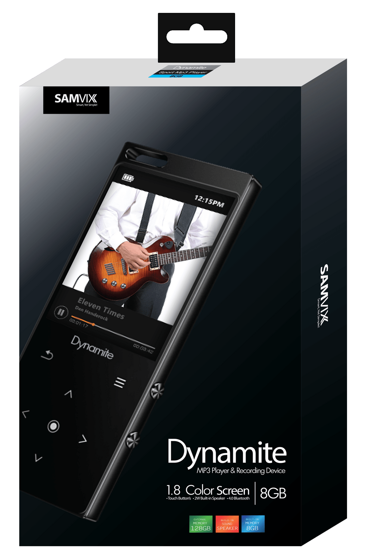 SAMVIX Dynamite 8GB Kosher MP3 Player EZ CELL INC