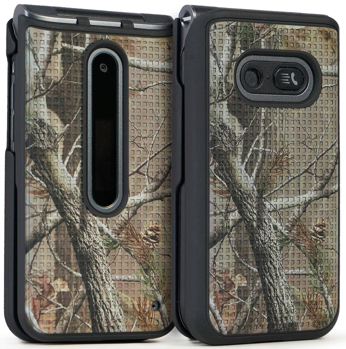 GRID TEXTURE CASE SLIM HARD SHELL COVER FOR LG CLASSIC FLIP PHONE camo