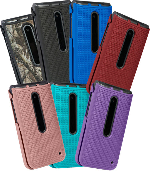 GRID TEXTURE CASE SLIM HARD SHELL COVER FOR LG CLASSIC FLIP PHONE (L125DL)
