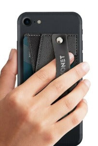 Monet Ultra Grip 3-in-1 Smart Phone Wallet | Card Holder, Black Genuine Leather