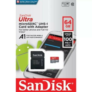 SanDisk Micro SD XC 64gb ULTRA w/ adapter USH-1 C10 Android 100MB/s